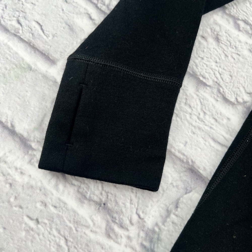 Woolx Merino Wool Base Layer Top Womens Large Black Long Sleeve Thermal Crewneck - Picture 9 of 9